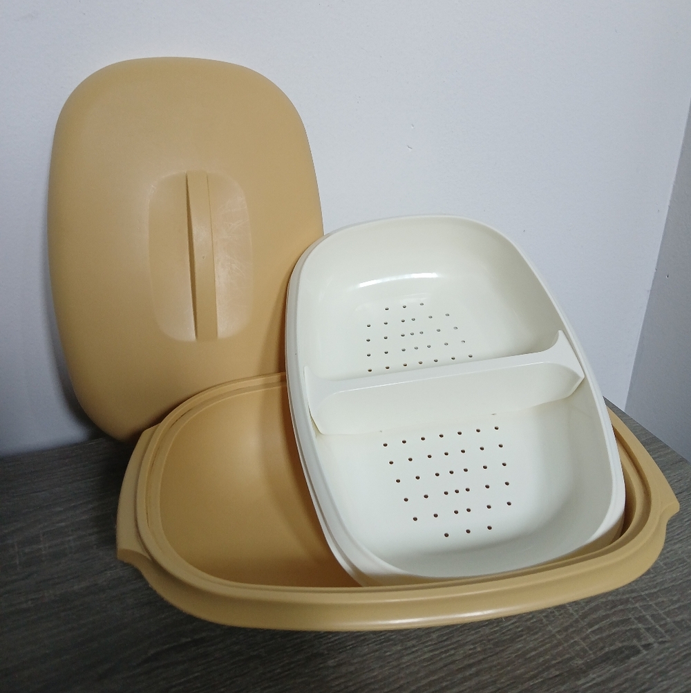 Tupperware Steamer Serving Bowl Harvest Gold Canada